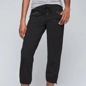 Athleta Metro Slouch Capri Cropped Casual Pants Black #438858 Large